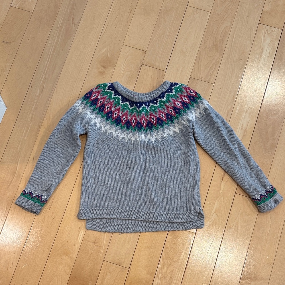 Boden Fair Aisle Gray Marl Knitted Sweater
